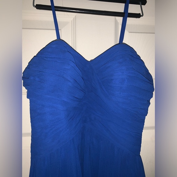 Elegant Long Deep Blue Bill Levkoff Dress - Picture 2 of 6